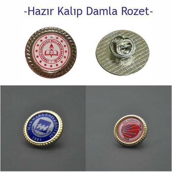 Hazır Kalıp Damla Rozet